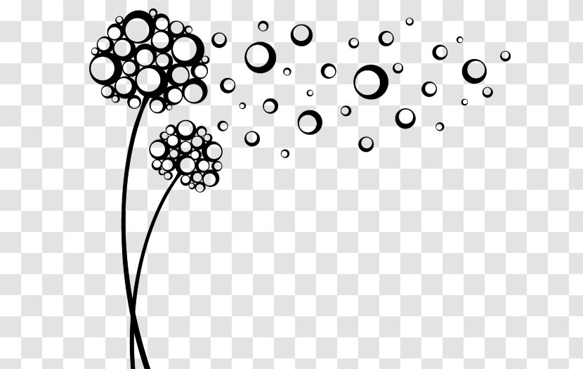 Wall Decal Color Sticker Blume - Black And White - Seifenblasen Transparent PNG