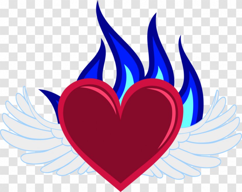 Heart Drawing Cutie Mark Crusaders Flame - Silhouette - Wing Transparent PNG