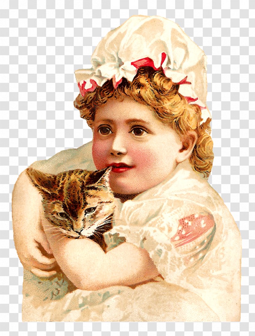 Cat Child Post Cards Trade Card Sewing - Thread Transparent PNG