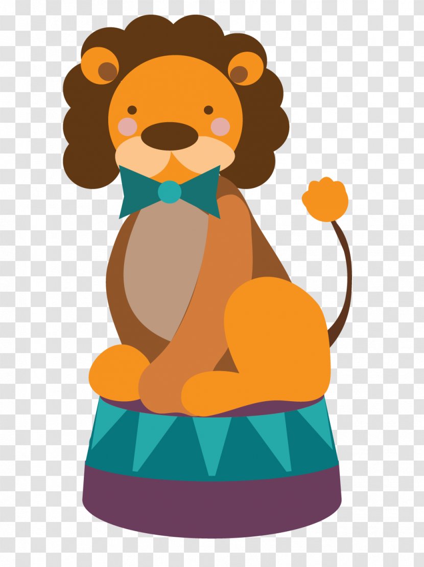 Lion Circus - Dog Like Mammal - Vector Transparent PNG