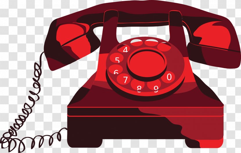 Telephone Mobile Phone Free Content Clip Art - Red Transparent PNG