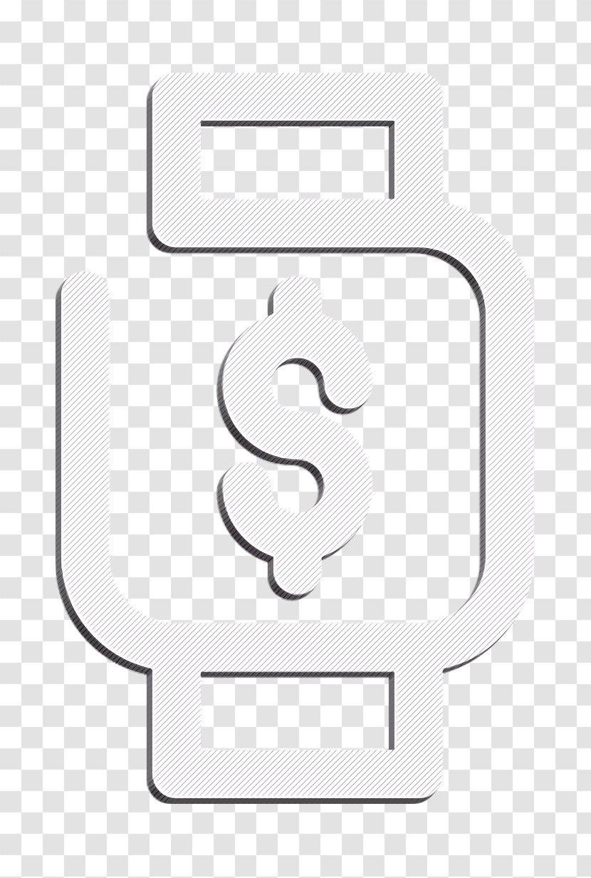 Clock Icon Dollar Money - Time - Rectangle Number Transparent PNG