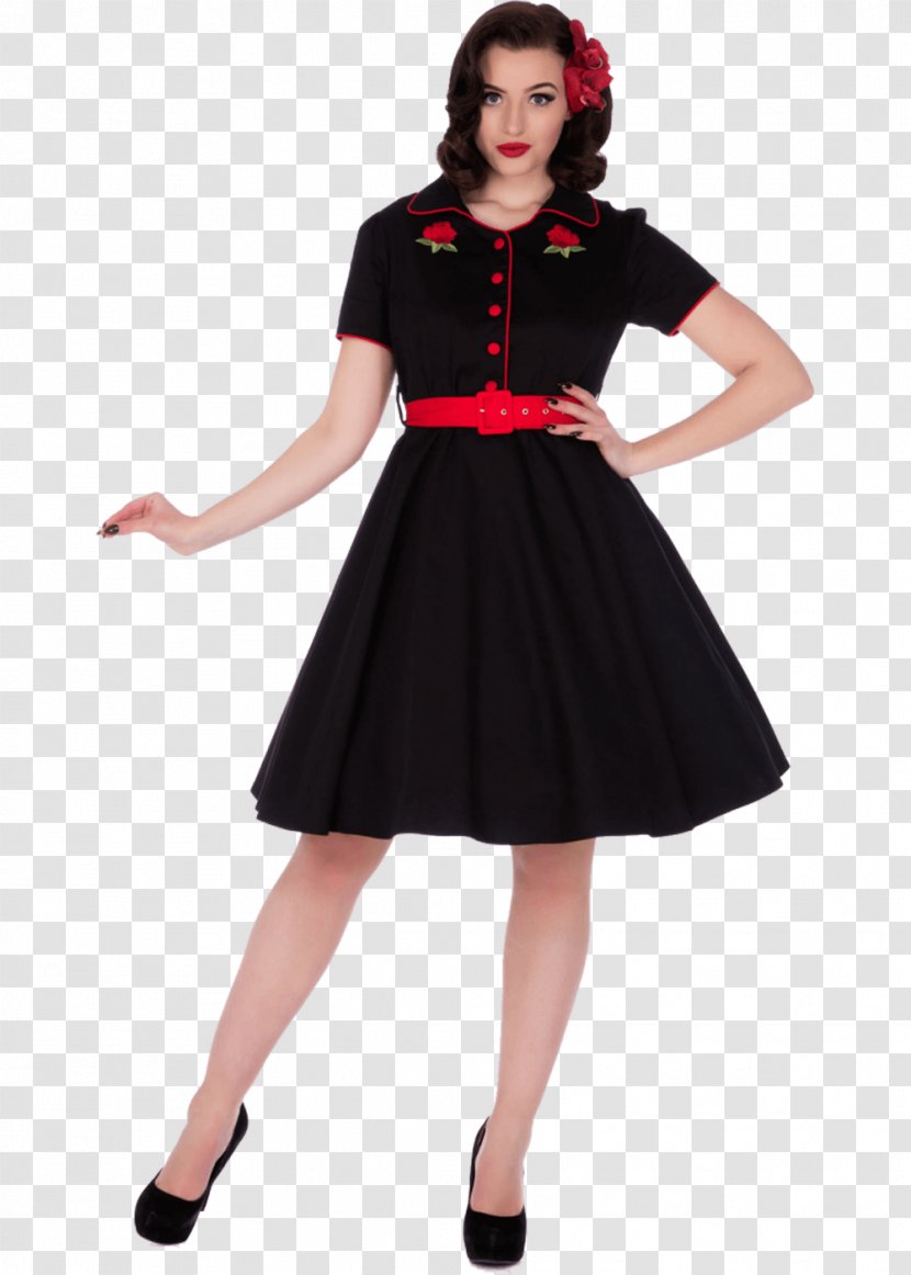 Little Black Dress 1950s Vintage Clothing - Cartoon - Dolly Transparent PNG