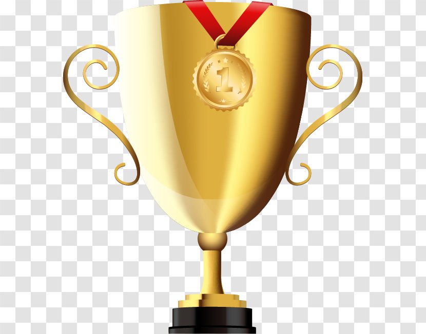 Trophy Cup Download - Medal - Beautifully Golden Transparent PNG