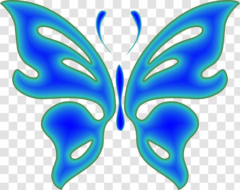 Butterfly Clip Art - Blue Transparent PNG
