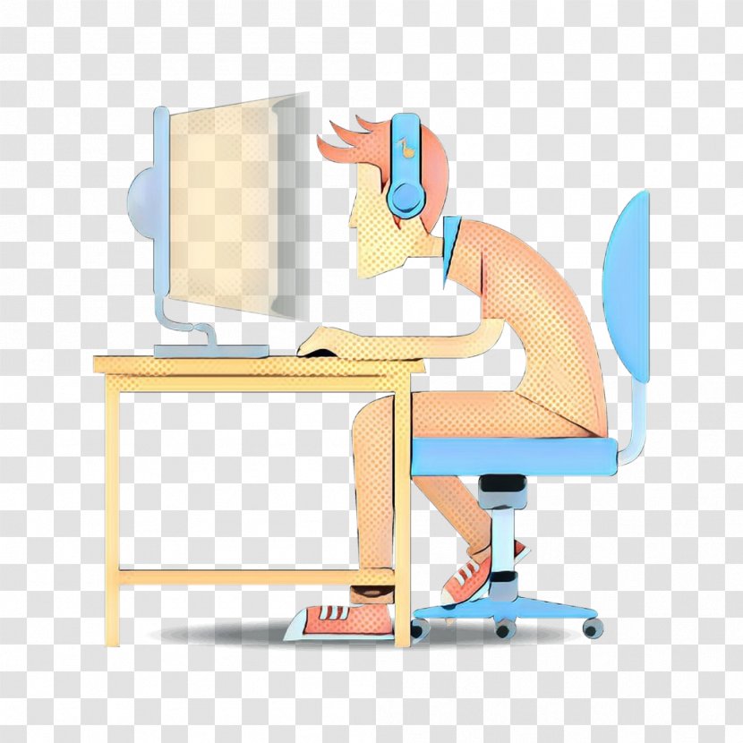 Desk Angle Line Product Design - Cartoon - Chair Transparent PNG