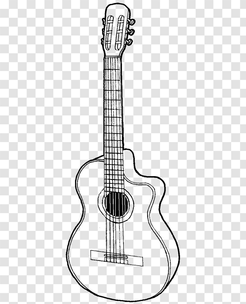 Gibson Les Paul Drawing Acoustic Guitar Sketch - Silhouette Transparent PNG