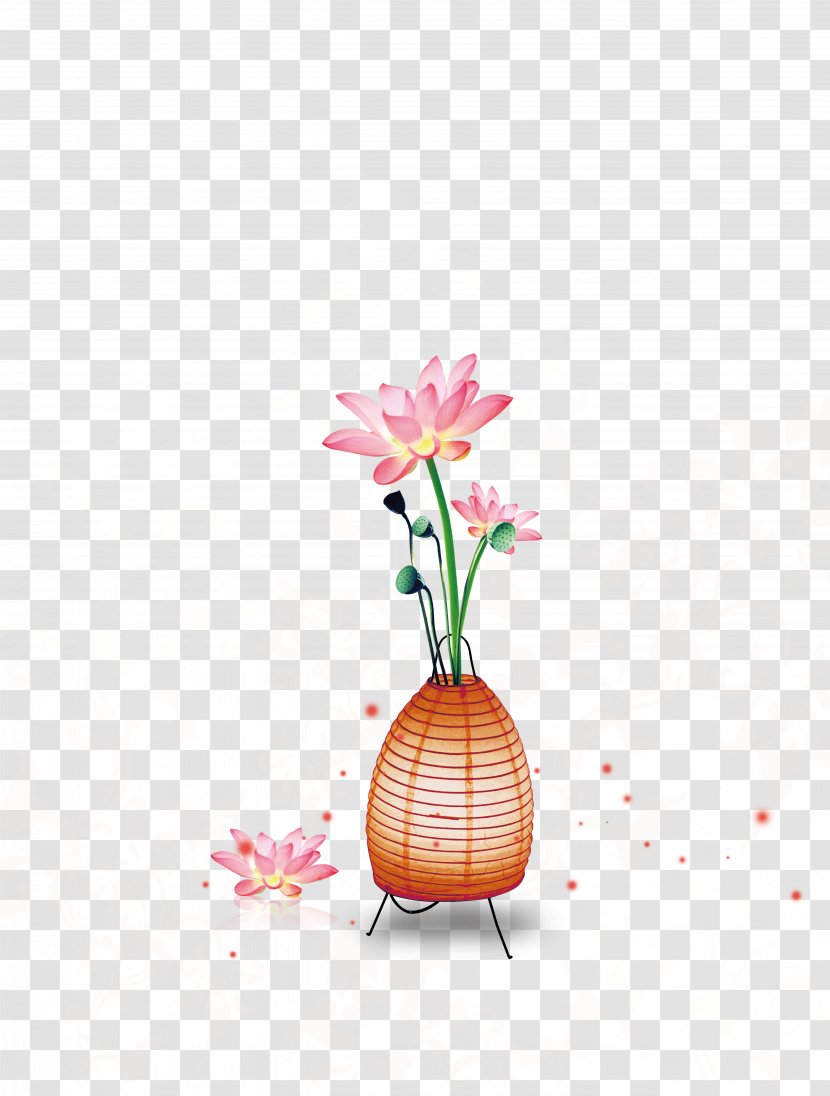 Poster - Flowerpot - Ink Lotus Transparent PNG