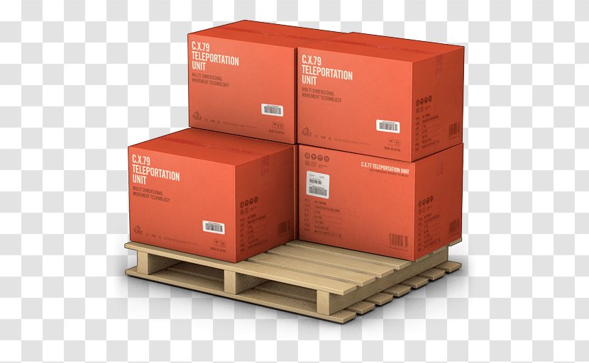 Pallet Cargo Freight Transport Icon - Carton - Warehouse File Transparent PNG