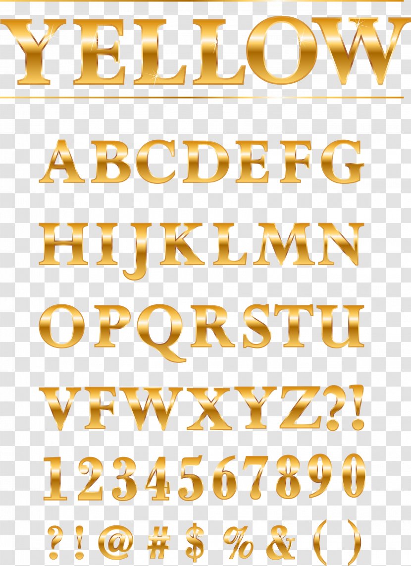 Bright Yellow Letters - Letter - Phoenician Transparent PNG