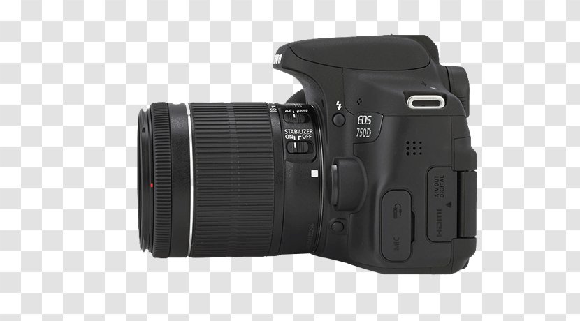 Canon EOS 750D 1200D 77D EF-S 18–55mm Lens - Frame - Microphone Digital Camera Transparent PNG