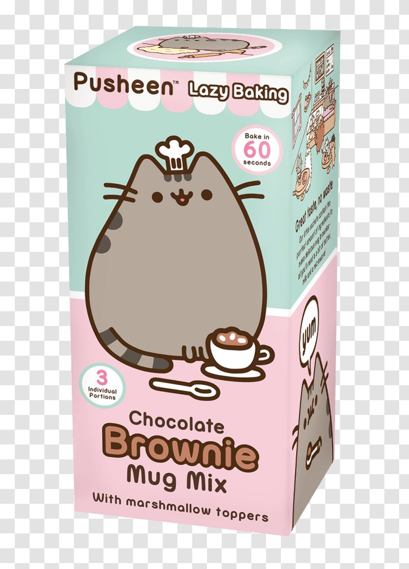 Chocolate Brownie Pusheen Cat Chip - Baking Transparent PNG