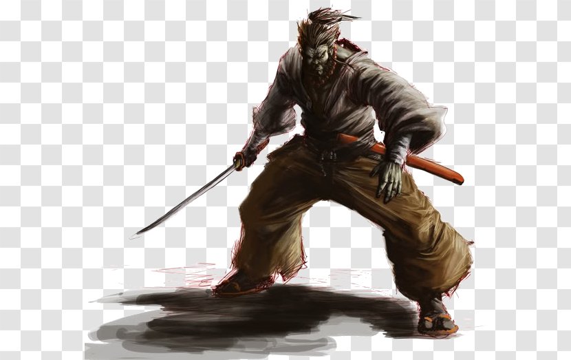 Dungeons & Dragons Half-orc Samurai Player Character Transparent PNG