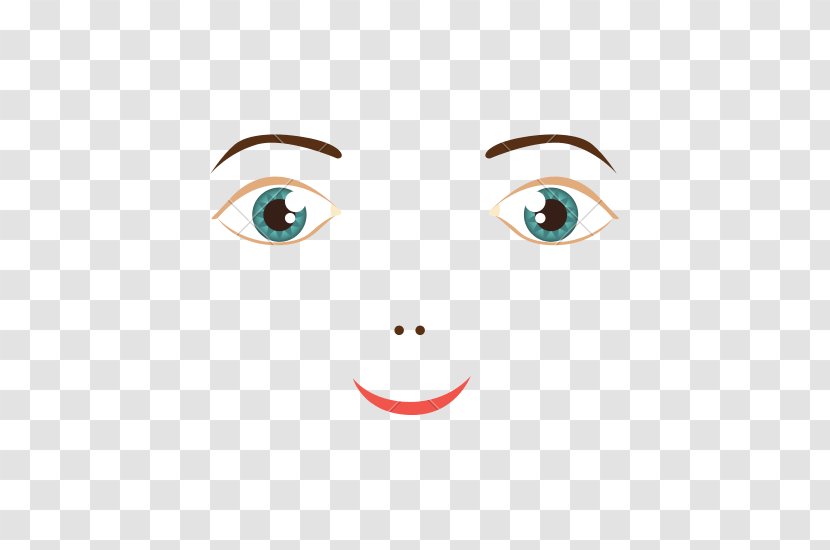 Facial Expression Face Eyebrow Forehead - Frame - Happy Woman Transparent PNG