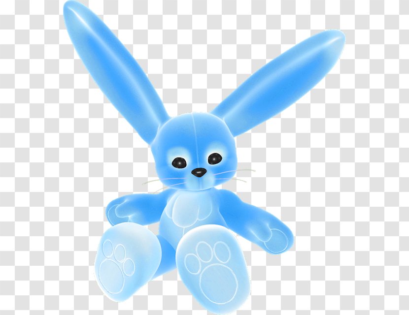 Rabbit Easter Bunny Blue Cartoon Comics Transparent PNG