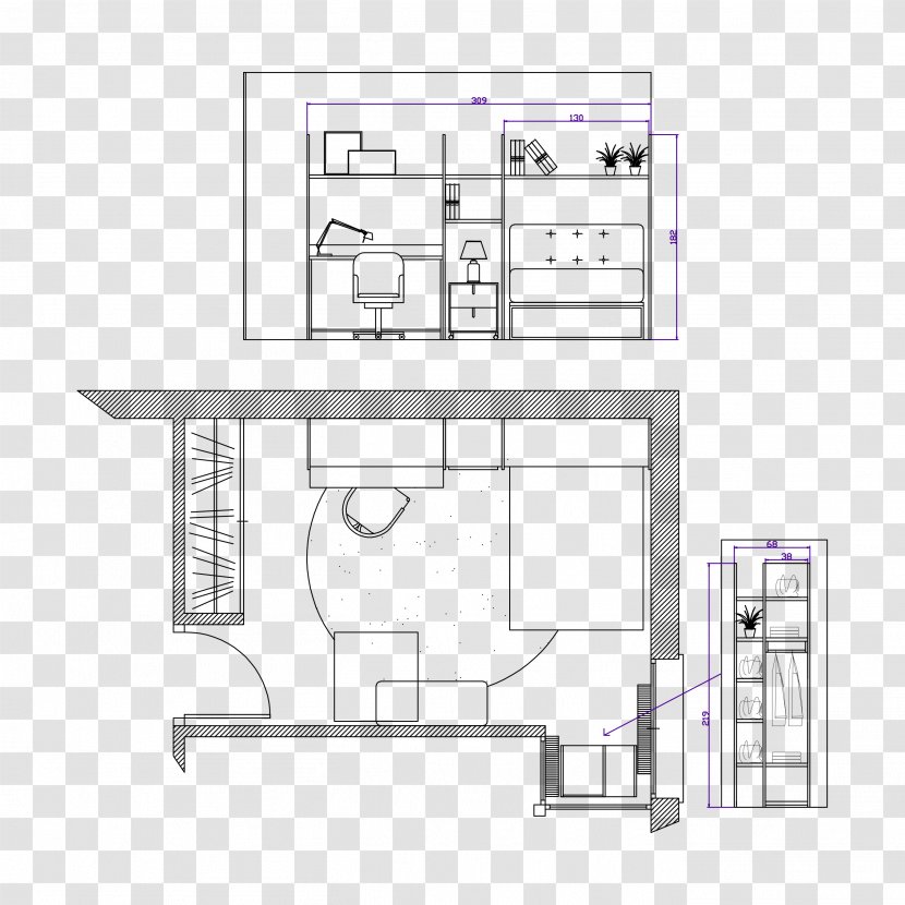 Bedroom Floor Plan Furniture Beer - Escandinavo Transparent PNG