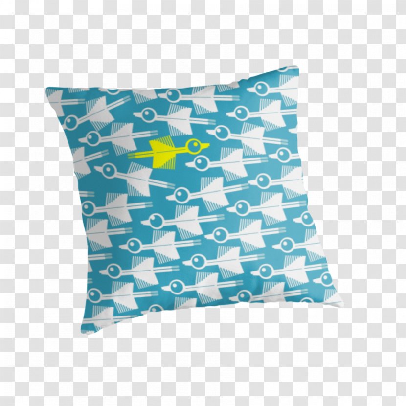 Throw Pillows Cushion Blue White - Turquoise - Bird Migration Transparent PNG