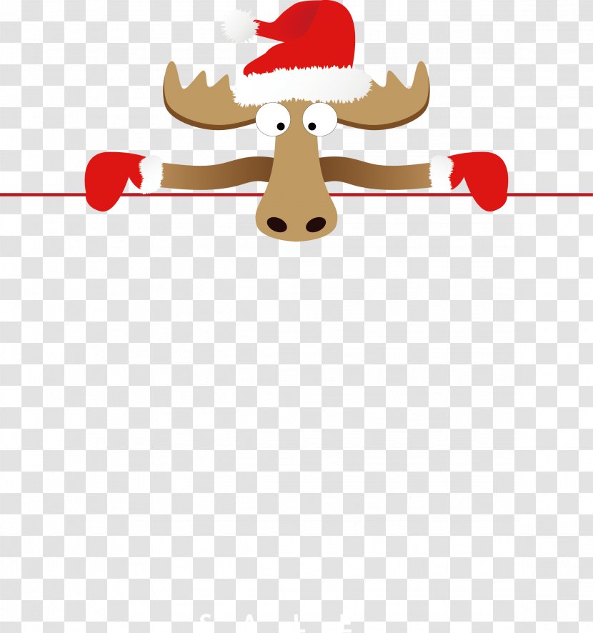 Reindeer Santa Claus Christmas - Flower - Vector Deer Transparent PNG