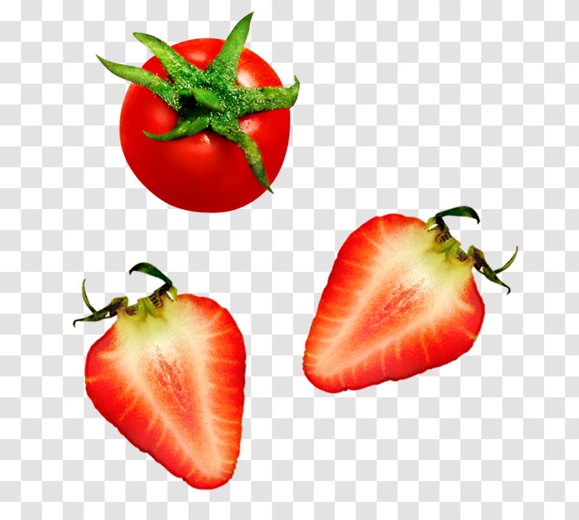 Strawberry Aedmaasikas Fruit - Strawberries And Tomatoes Transparent PNG