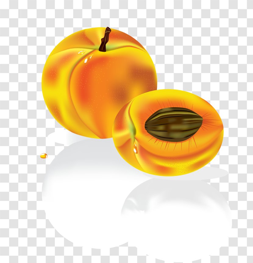 Berry Fruit Euclidean Vector Download - Golden Peach Shape Transparent PNG