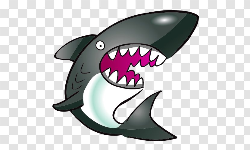 Marine Life Cartoon Clip Art - Shark Transparent PNG