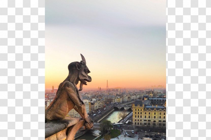 Notre-Dame De Paris Gargoyle Statue Notebook - Monument - Notredame Transparent PNG