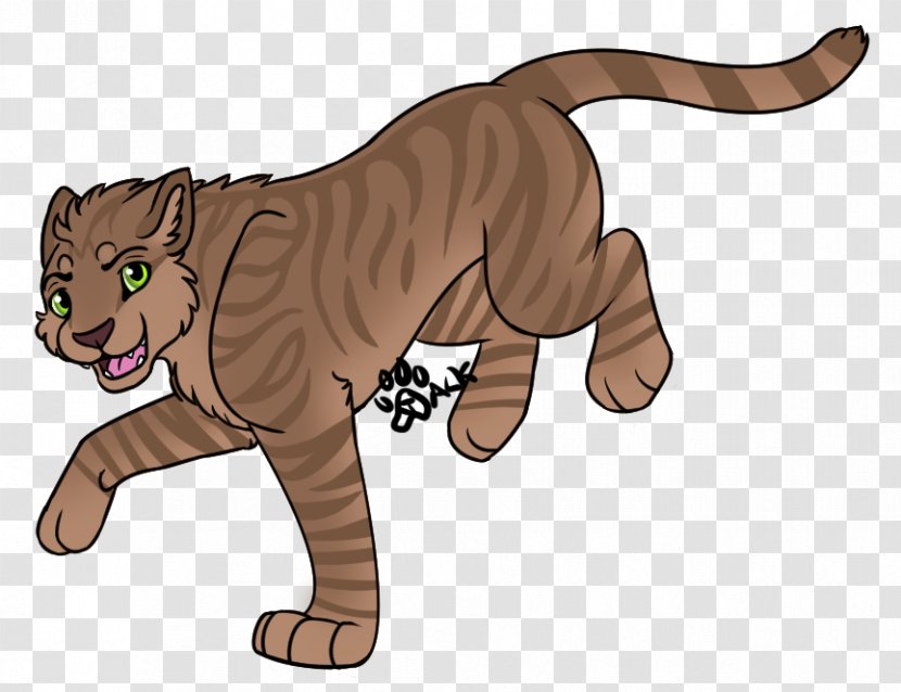Cat Tiger Terrestrial Animal Puma Clip Art - Cartoon Transparent PNG