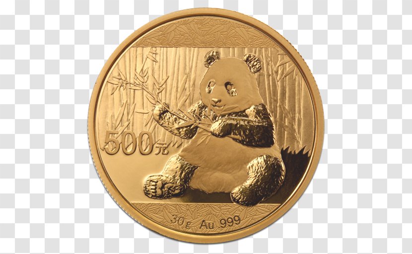 Bullion Coin Chinese Gold Panda - Currency - Coins Transparent PNG