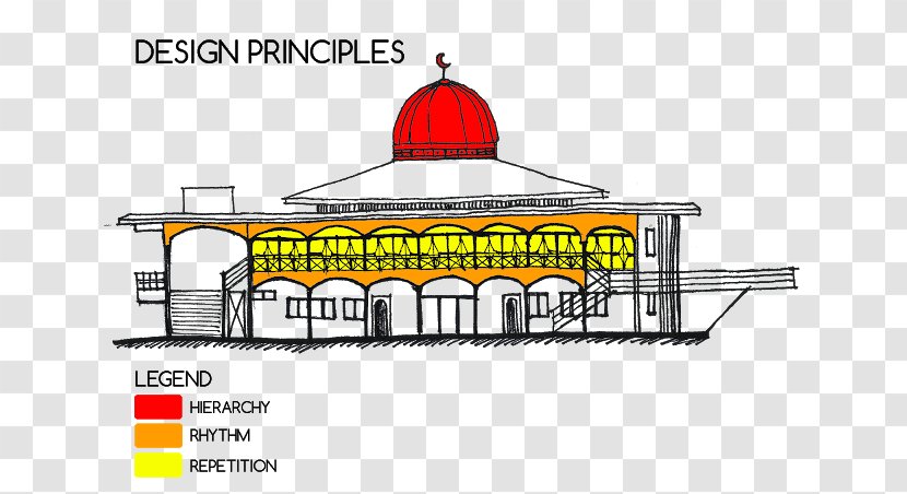 Surau Floor Plan Facade Building Sketch - Text - Balik Kampung Transparent PNG