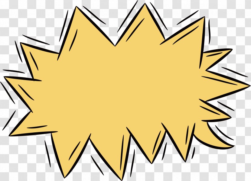 Explosion Clip Art - Sticker - Yellow Serrated Bomb Transparent PNG