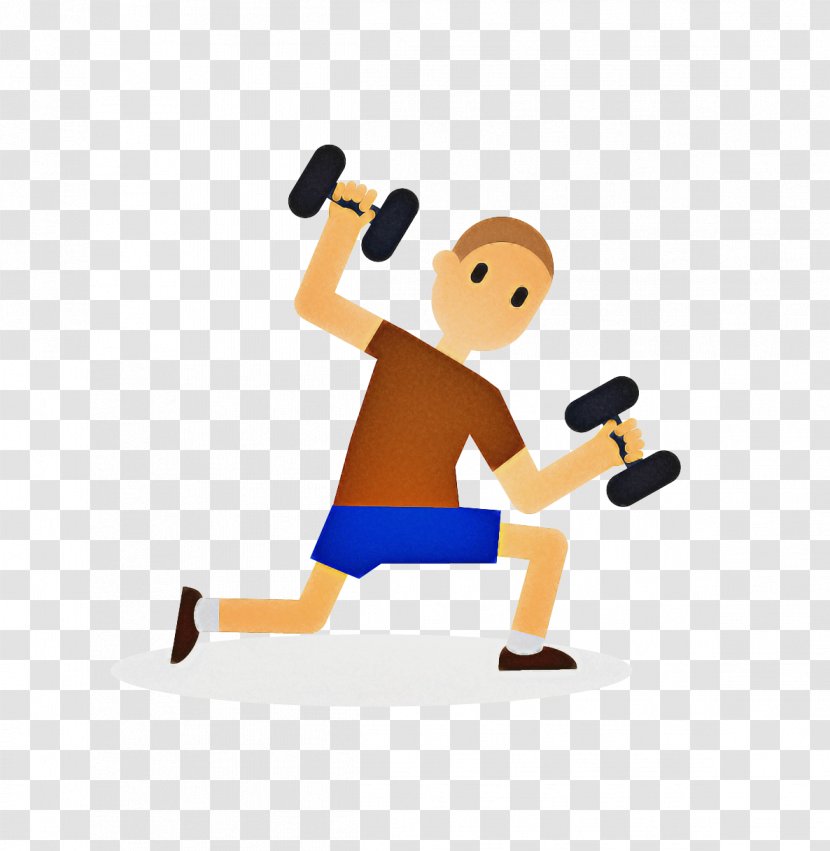 Cartoon Physical Fitness Exercise Animation Clip Art - Sports Equipment Transparent PNG