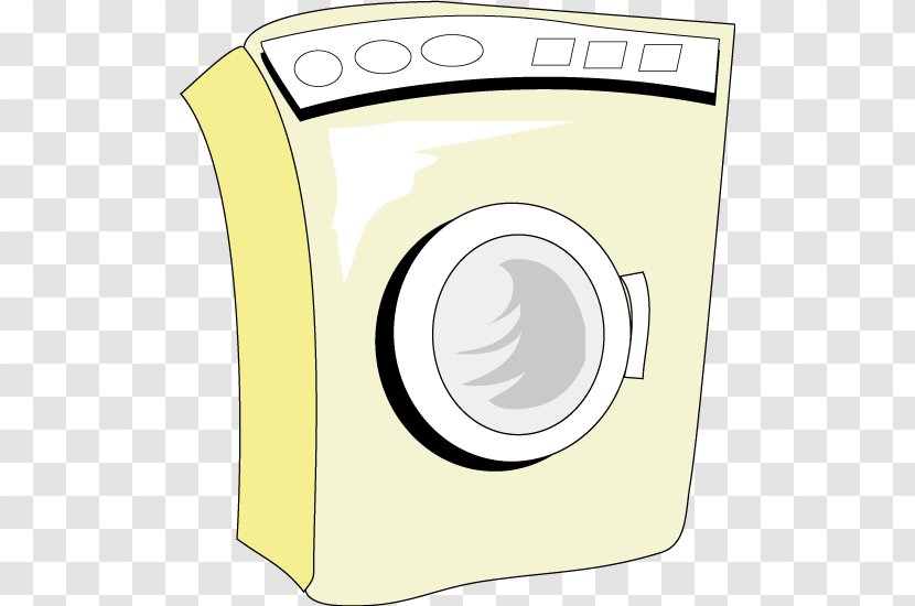 Yellow Cartoon Font - Monocular Vector Washing Machine Transparent PNG