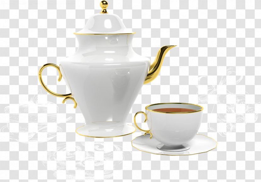 Earl Grey Tea Kuding Teapot Coffee Cup - Silhouette Transparent PNG