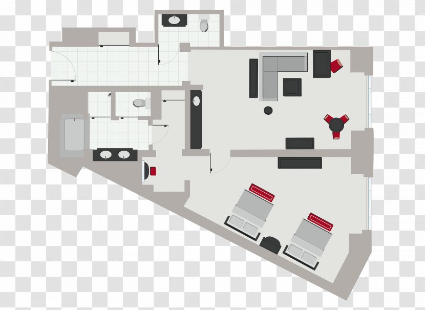 Floor Plan House Building - Silhouette - Strip Mall Parking Transparent PNG