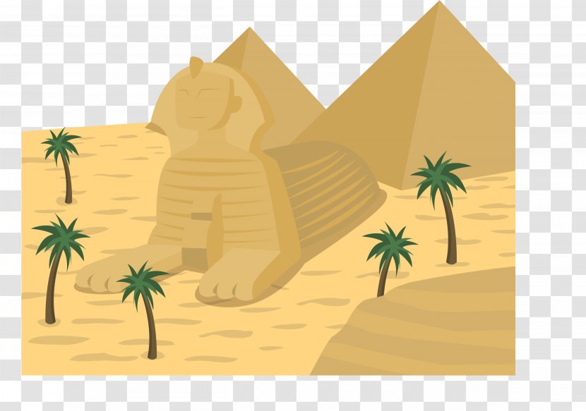 Great Sphinx Of Giza Pyramid Ancient Egypt Esfinge Egipcia - Cultura Del Antiguo Egipto - Vector Egyptian Transparent PNG