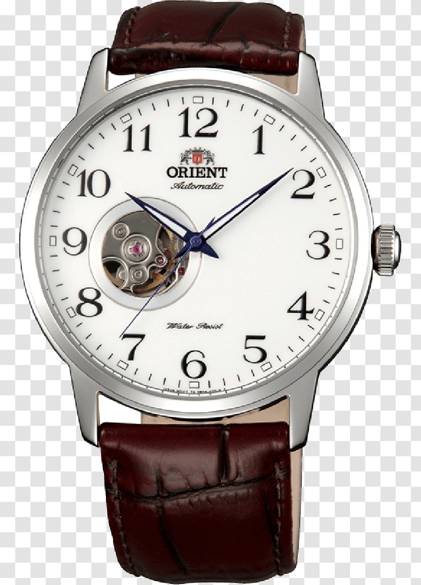 Orient Watch Automatic Clock Chronograph - Leather - Wristwatch Image Transparent PNG