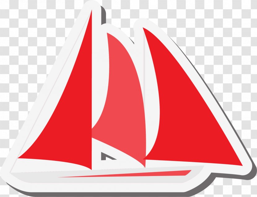 Red Boat Sailing Ship - Logo - Brief Transparent PNG