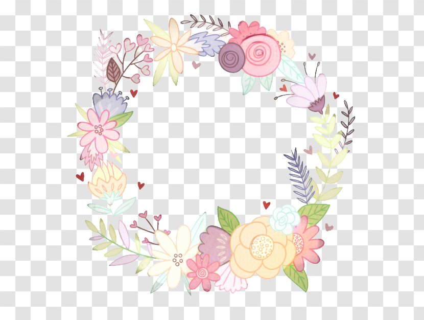 Wreath Drawing Flower Watercolor Painting Floral Design - Pink - Plant Transparent PNG
