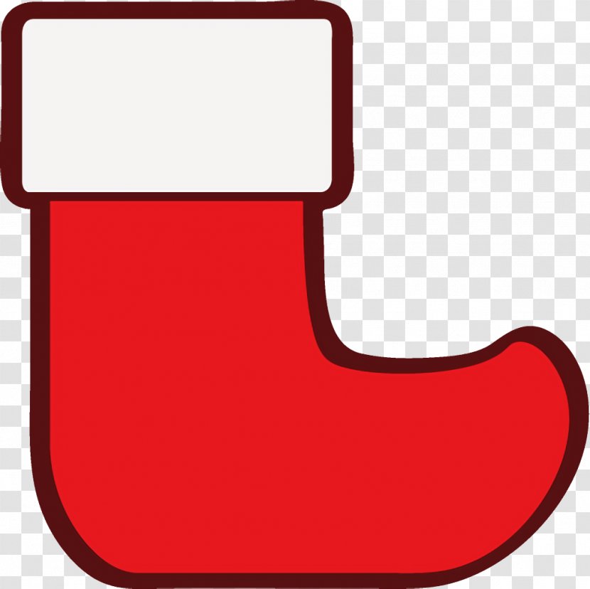 Christmas Stocking Socks - Red - Chair Furniture Transparent PNG