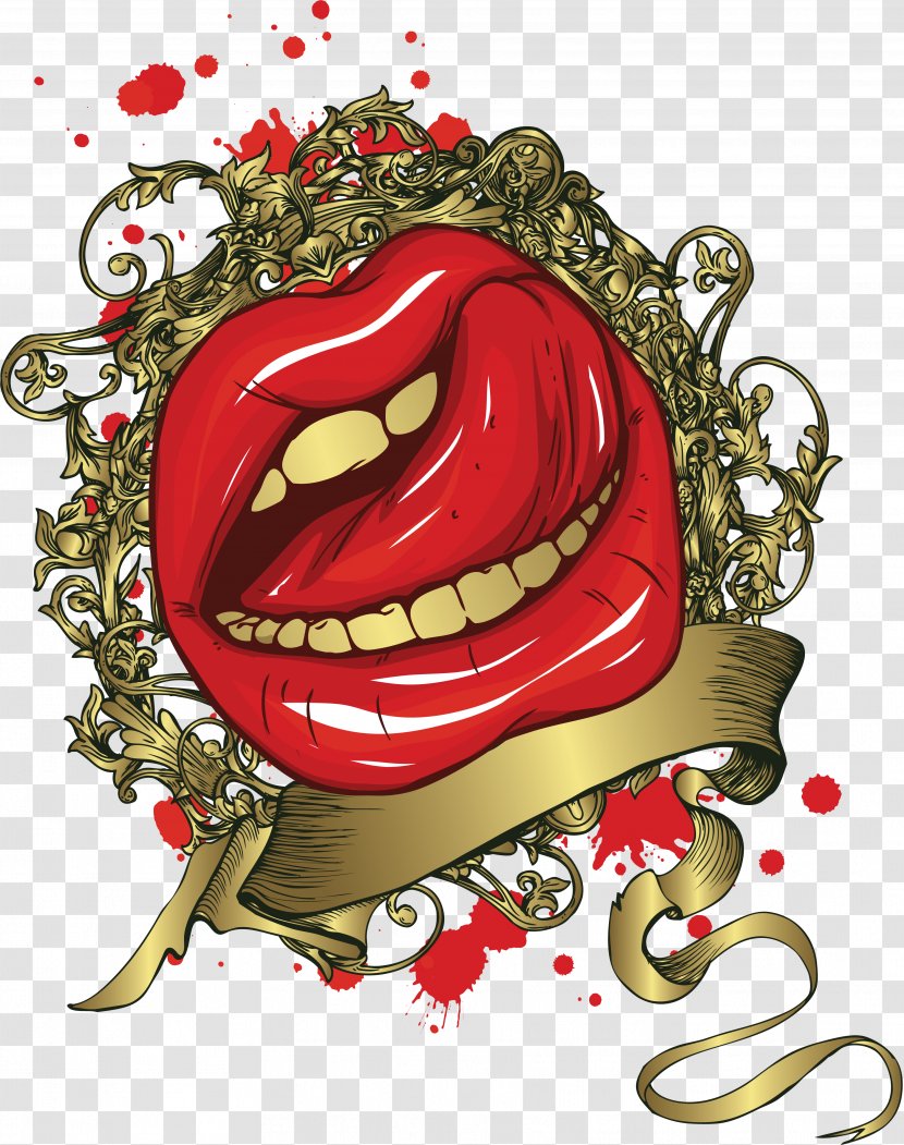 Illustration Vector Graphics Mouth Clip Art Image - Flower - Tongue Transparent PNG