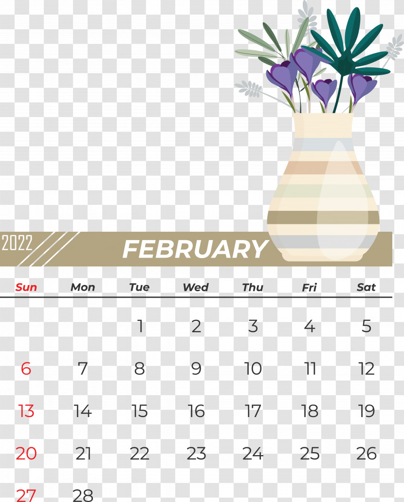 Calendar Vase Spring Flowers Number Vector Transparent PNG