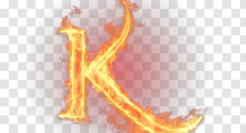 Flame Fire Letter Computer File - Text - K Transparent PNG