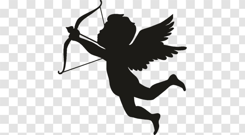 Cupid Silhouette Clip Art - Fictional Character Transparent PNG