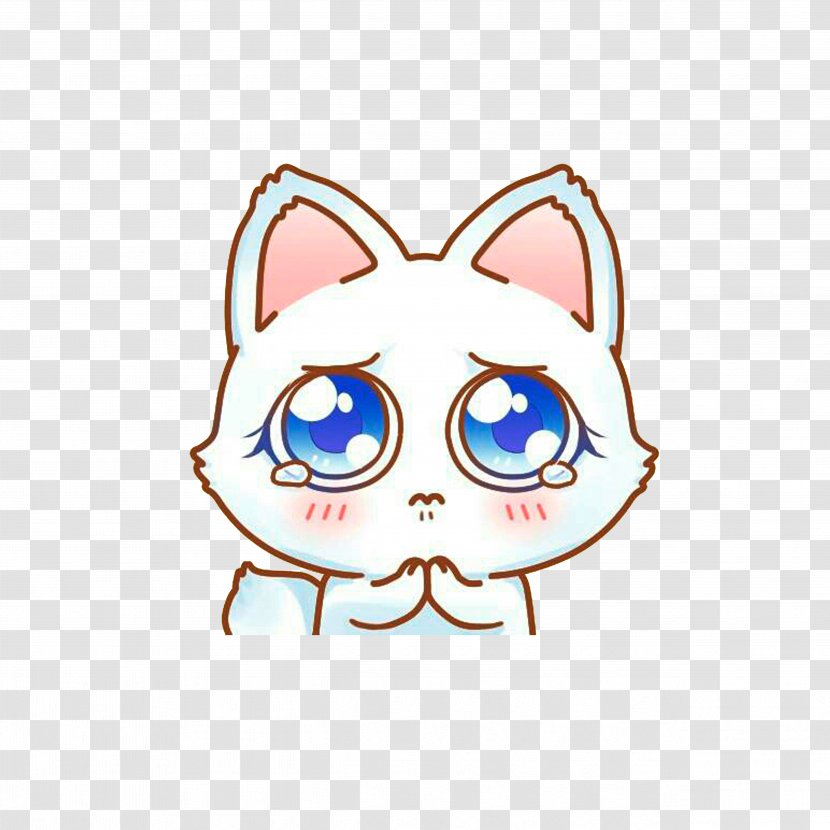 Huli Jing Comics Avatar Fox Tencent - Watercolor - A Grasping Kitten With Claw Transparent PNG