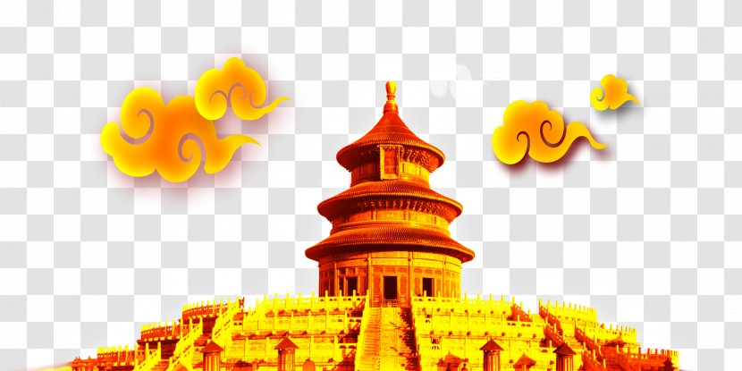 Temple Of Heaven Forbidden City Download - Orange Transparent PNG