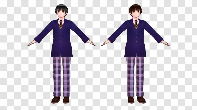 School Uniform Tartan Outerwear Purple - Cartoon Transparent PNG