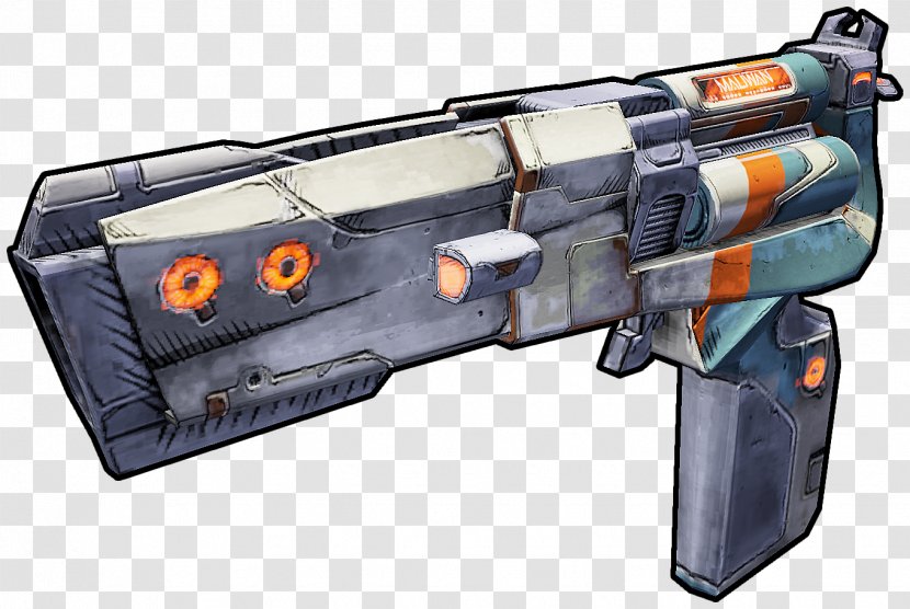 Borderlands 2 Weapon Firearm Pistol - Silhouette Transparent PNG