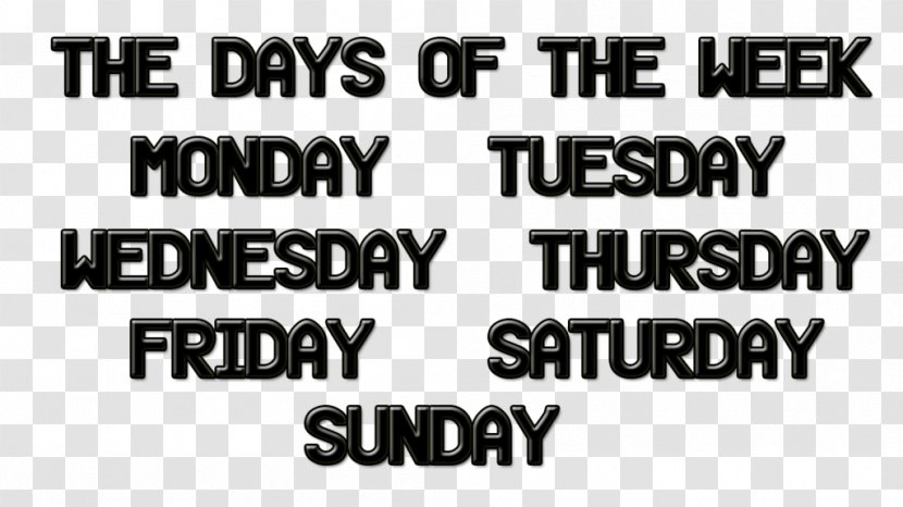 Names Of The Days Week Desktop Wallpaper Tuesday Thursday - Friday Transparent PNG