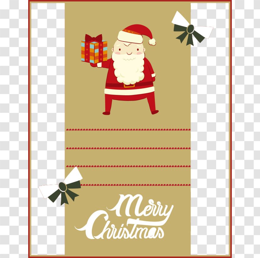 Santa Claus Christmas Greeting & Note Cards Poster Illustration - Cartoon - Cute Transparent PNG