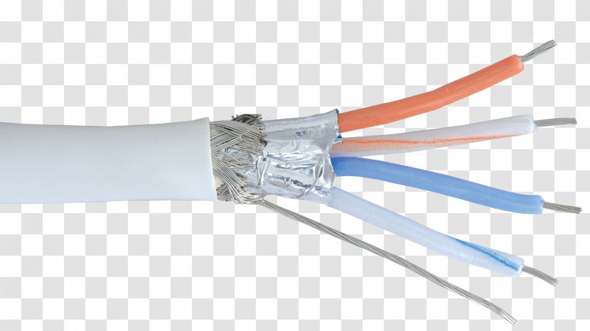 RS-485 Shielded Cable Twisted Pair Electrical American Wire Gauge - Flexible - Category 6 Transparent PNG